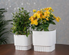 Горшок Бостон квадрат с дренажной системой VipSet 2,7 л белый